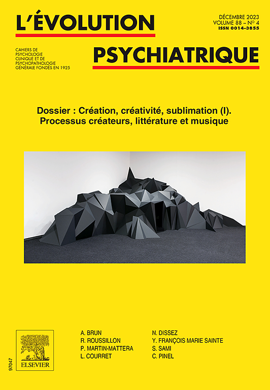 Go to journal home page - L'Évolution Psychiatrique